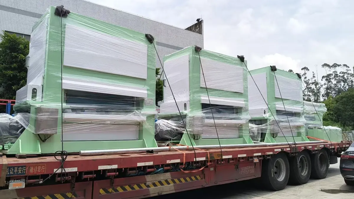 No.4 polishing machines loaded for delivery to Xuzhou